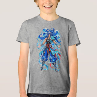 Triblenda Camiseta de la Guerrera Fantasía de la Diosa Azul 
