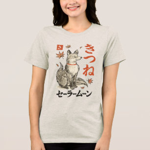 Triblenda Camiseta de la leyenda del zorro   Folclore japoné