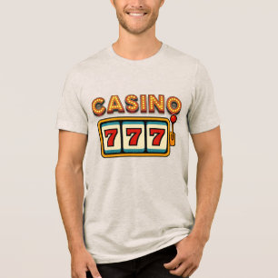 Triblenda Camiseta de la máquina tragaperras Casino 777