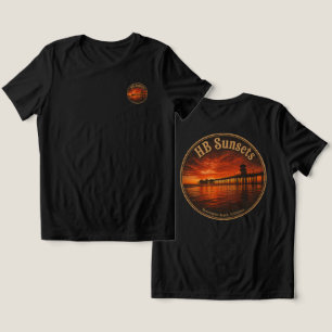 Triblenda Camiseta de la puesta de sol del muelle de Hunting