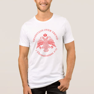 Triblenda Camiseta de la tradición del águila bizantina sobr