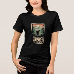 Triblenda Camiseta de la Zona de Investigación de Bigfoot de