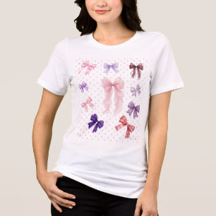 Triblenda Camiseta de lazo coqueto adorable   Solo una chica