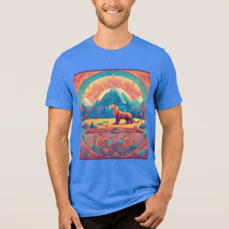 Triblenda Camiseta De León Geométrico De Inspiración Tribal