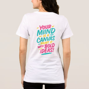 Triblenda Camiseta de Lettering con Pincel Artístico –