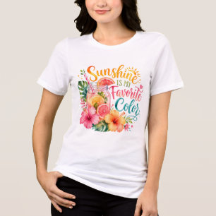Triblenda Camiseta de Limonada Mi Color Favorito Es El Sol