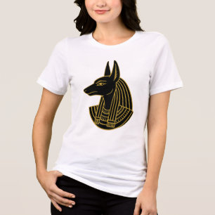 Triblenda Camiseta de línea artística dorada mística de Anub