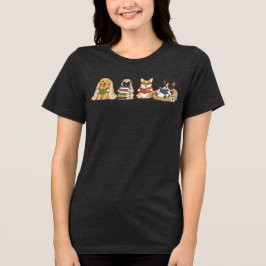 Triblenda Camiseta de Maestra con Perros Leyendo Lindos | Re