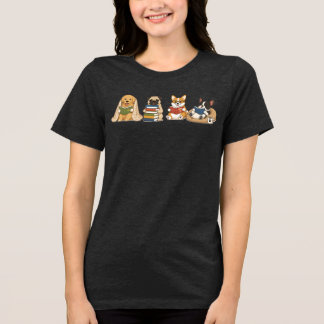 Triblenda Camiseta de Maestra con Perros Leyendo Lindos | Re