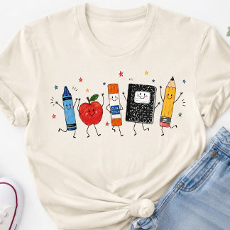 Triblenda Camiseta de maestro de vuelta al cole Cuaderno esc