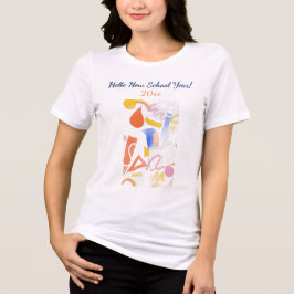 Triblenda Camiseta de maestro para el primer día de escuela