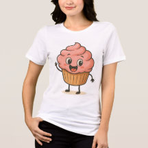 Camiseta de magdalena sonriente linda – Postre div