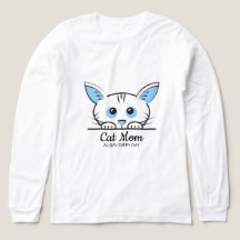 Camiseta de Mamá Amante de Gatos Adorable