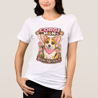 Triblenda Camiseta de Mamá Corgi Linda – Regalo para Amante 