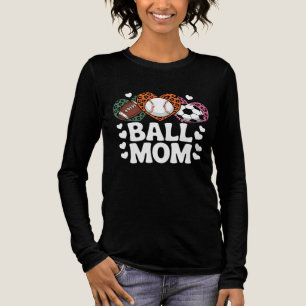 Triblenda Camiseta de Mamá de Balón con Estampado de Leopard