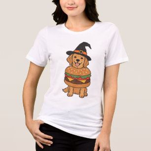 Triblenda Camiseta de mamá de perro con hamburguesa de Hallo
