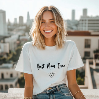 Triblenda Camiseta de mamá del corazón - regalo del día de l