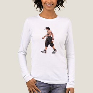 Triblenda Camiseta de manga de luchador con manga larga