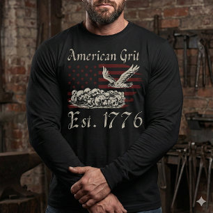 Triblenda Camiseta de manga larga American Grit 1776 Skulls