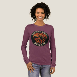 Triblenda Camiseta de manga larga Burning River Brigade