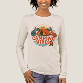 Triblenda Camiseta de manga larga Camping Vibes Adventure
