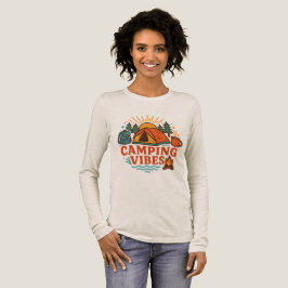 Triblenda Camiseta de manga larga Camping Vibes Adventure