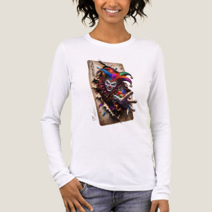Triblenda Camiseta de manga larga con carta de juego Joker d