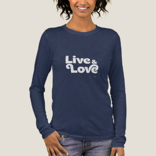 Triblenda Camiseta de manga larga con tipografía moderna y n