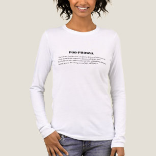 Triblenda Camiseta de manga larga de Cotton Cat Poo-Phoria