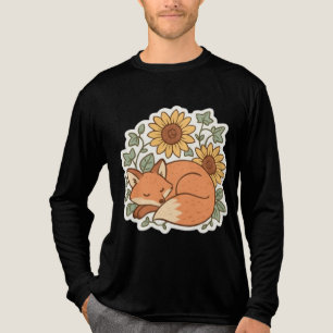 Triblenda Camiseta de manga larga de zorro boho lindo con gi
