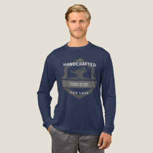 Triblenda Camiseta de manga larga hecha a mano para hombres