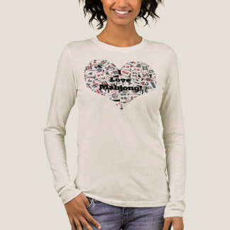 Triblenda Camiseta de manga larga I Love Mahjong