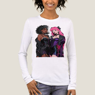 Triblenda Camiseta de manga larga para dúo de anime gótico d