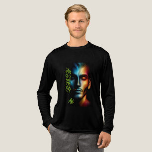 Triblenda Camiseta de manga larga para hombre Bella+Canvas T