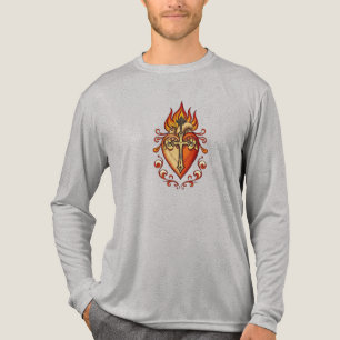 Triblenda Camiseta de manga larga para hombres católicos del