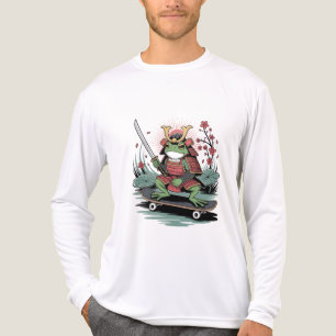 Triblenda Camiseta de manga larga Samurai frog warrior skate