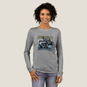 Triblenda Camiseta de manga larga Tri-blend para mujeres de 