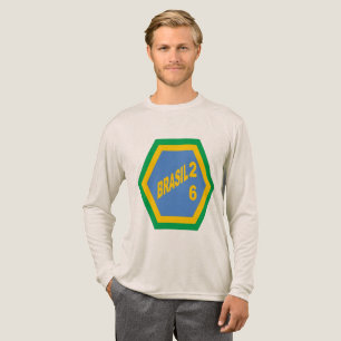 Triblenda Camiseta de manga larga tri-mezcla avena BRASIL 2