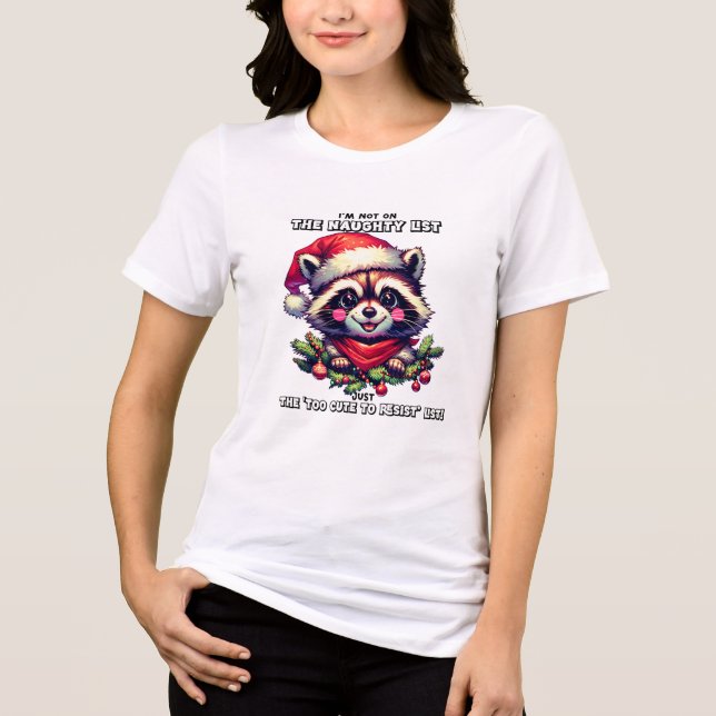 Triblenda Camiseta de mapache para Navidades de vacaciones (Anverso)