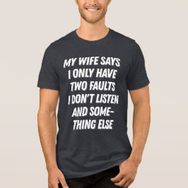 Triblenda Camiseta de marido divertida Mi esposa dice que te