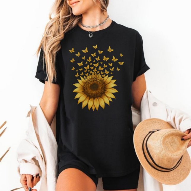 Triblenda Camiseta de mariposa de girasol (Subido por el creador)