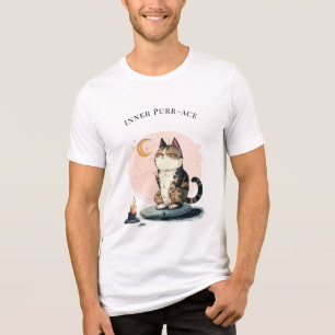 Triblenda Camiseta de Meditación de Gato Purr-ace Interior
