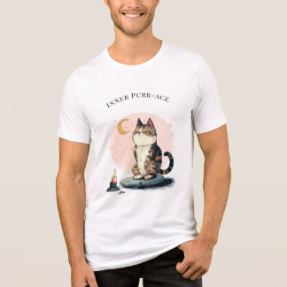 Triblenda Camiseta de Meditación de Gato Purr-ace Interior