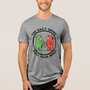 Triblenda Camiseta de Mercado de Valores Daily Hustle Bull B