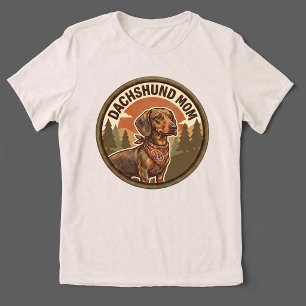 Triblenda Camiseta de mezcla triple para mamá de Dachshund