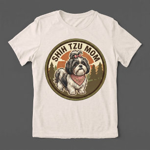 Triblenda Camiseta de mezcla triple para mamá de Shih Tzu