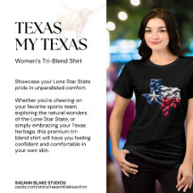 Camiseta de mezcla triple para mujer Texas Mi Texa