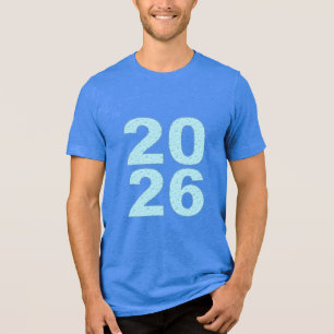 Triblenda Camiseta de mezcla triple verdadero real BUEN AÑ