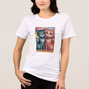 Triblenda Camiseta de moda femenina - Moda, cómoda y V