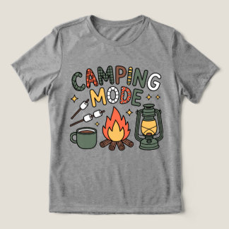 Triblenda Camiseta de Modo de Camping Lindo